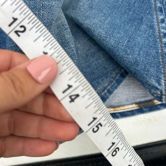 Vintage Roberto Cavalli Y2K Micro Mini Jean Denim Skirt Rhinestone Large - Picture 11 of 12